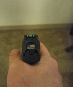 Truglo TFO Tritium & Fiber-Optic Handgun Sight Durable Snag-Resistant Glowing Front & Rear Night Sight, Compatible with Smith & Wesson M&P Series Green Rear Sight 36 71zQ1uOorsL
