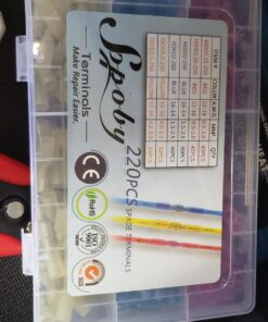 Sopoby 220pcs Wire Spade Connectors, Heat Shrink Female Male Spade Terminals Electrical Crimp Connector Kit 22 71zQGHlvJHL