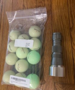 GlowGear Golf - GlowV1 Night Golf Balls with UV Flashlight, Glow in The Dark Golf Balls 2 Piece Construction with Tour Quality Compression Core, Urethane Skin, and Ultra Bright Glow 12 count 25 71zQk8vnLL