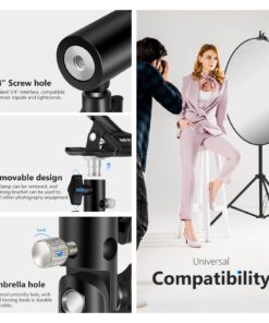 NEEWER Photo Studio Heavy Duty Metal Clamp Holder with 5/8" Light Stand Attachment for Reflector 17 71zR30dIP5L