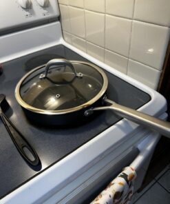 Wodillo Pots and Pans set, Nonstick Kitchen Cookware Sets, 5 PCS Induction Cookware Set, Non Stick Cooking Set w/Frying Pans & Saucepans,Dishwasher Safe, Oven Safe to 420°F 5PCS/Black 43 71zRJuVNEUL