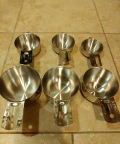 Bellemain One Piece Stainless Steel - Nesting measuring cups for Kitchen for Bakers , Dry - Ml & Oz measuring cup for Liquid, Metal, Set of 6 42 71zRclJOLXL