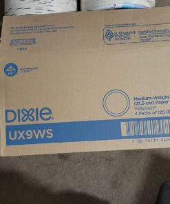Dixie 8.5" Medium-Weight Paper Plates by GP PRO (Georgia-Pacific); Pathways; UX9WS; 500 Count (125 Plates Per Pack; 4 Packs Per Case) Pathways Design 8.5 in 21 71zRcwtYKZL