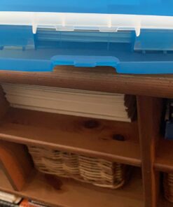 Officemate OIC Slim Clipboard Storage Box Blue 50 71zRkkIJmsL