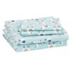 Amazon Basics Kid's Llama Party Soft Easy-Wash Microfiber Sheet Set, Full, Teal Blue Llamas 23 71zSbNLoqRL
