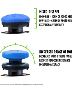 KontrolFreek FPS Freek Edge for Xbox One and Xbox Series X Controller | Performance Thumbsticks | 1 High-Rise Convex, 1 Low-Rise Convex | Blue 26 71zSeitsuTL