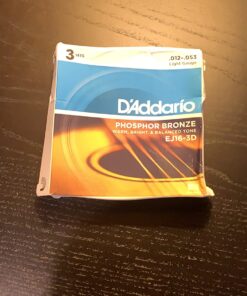 D’Addario EJ16-3D Phosphor Bronze Acoustic Guitar Strings, Light Tension – Corrosion-Resistant Phosphor Bronze, Offers a Warm, Bright and Well-Balanced Acoustic Tone – Pack of 3 Sets Light, 12-53 3-Pack 25 71zSreNrARL
