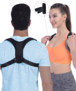 ZinMark Therapy Magnetic Posture Corrector Shoulder Support, Back Brace Belt-Full Spine and Back Pain Relief with Magnets-for Women and Men More Durable & Comfortable - M Black II 9 71zU2FMgvoL
