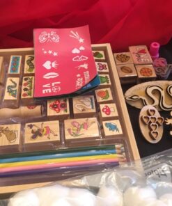 Melissa & Doug Stamp-a-Scene Stamp Pad: Fairy Garden - 20 Wooden Stamps, 5 Colored Pencils, and 2-Color Stamp Pad English Only 23 71zVlkNrtgL