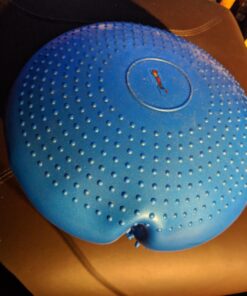 AppleRound Air Stability Wobble Cushion with Hand Pump, 13.5in/34cm Diameter, Balance Disc for Adult, Sensory Wiggle Seat for Kid Blue 35 71zWhE2ckuL