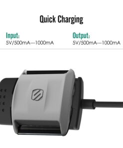 Scosche Rhythm+ Heart Rate Monitor Charger Dock, MoKo Replacement USB Charge Cradle Dock Charger with 1M Charging Cable for Scosche Rhythm+ Heart Rate Monitor Armband, Black 8 71zXnnLK2zL