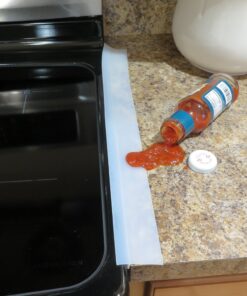 Alternative view of Kitchen Silicone Stove Counter Gap Cover - Flexible Easy Clean Heat Resistant Wide & Long Gap Cap Fillers, Seals Spills Between Appliances, Furniture, Stovetop, Oven, Washer & Dryer, Set of 2 (White) 21'', White