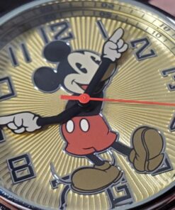 Disney Mickey Mouse Adult Vintage Articulating Hands Analog Quartz Watch Silver, Black 38 71zakcGaPkL