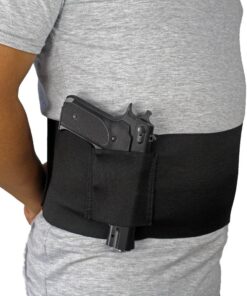 Depring Belly Band Holster for Concealed Carry Elastic Abdominal Slim Wrap Concealment Handgun Holster with 2 Magazine Pouches for Right and Left Hand Draw L (38"-50") 14 71zb20lcfzL