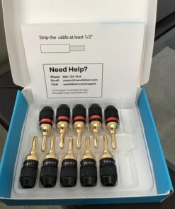 Deadbolt Banana Plugs 6-Pairs by Sewell, Gold Plated Speaker Plugs, Quick Connect, SW-29863-6 6 Pairs Deadbolt Banana Plugs 36 71zbN3ebiAL 1