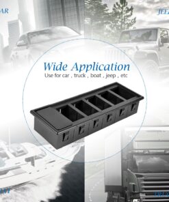 AutoEC Rocker Switch Panel Switch Holder Housing Kit - Black Plastic Pack of 6 24 71zbROvlLL
