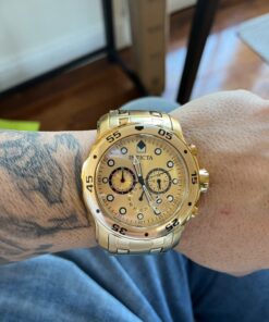Invicta Men's Pro Diver Collection Chronograph Watch 48 mm Gold 38 71zbbFUtydL