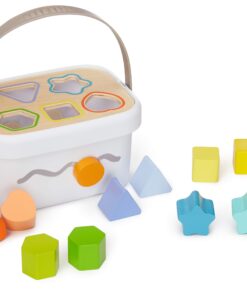 Amazon Basics Wooden Shape Sorter and Rainbow Stacker, Classic Sorting Toy for Babies, Toddlers, Children Age 12+ Months, Multicolor 38 71zci6wi2jL