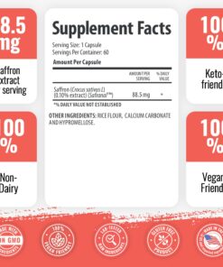 1 Body Saffron Extract 8825 – Antioxidant & Mood Support Saffron Supplement – 88.5 mg of Pure Safranal per Vegetarian Capsule 18 71zdMEyr7L