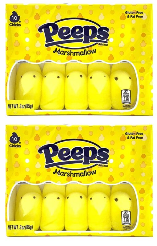 Peeps Yellow Chicks 10 Count (2 Packs)