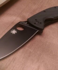 Spyderco Tenacious Folding Utility Pocket Knife with 3.39" Black Stainless Steel Blade and Durable G-10 Handle - Everyday Carry - PlainEdge - C122GBBKP 59 71zdziMN2mL