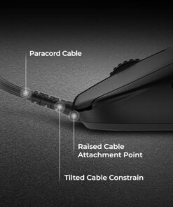 BenQ Zowie ZA12-C Symmetrical Gaming Mouse for Esports |Weight-Reduced | Paracord Cable & 24-Step Scroll Wheel for More Personal Preference| Driverless | Matte Black Coating | Medium Size ys/m 14 71ze3LcEC2L