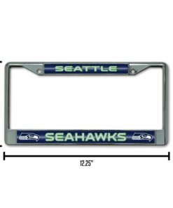 Rico Industries Seattle Seahawks Bling Chrome License Plate Frame with Glitter Accent 6 x 12.25-inches #1 Mom 20 71zeM0HqylL