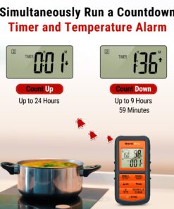 ThermoPro TP08 500FT Wireless Meat Thermometer for Grilling Smoker BBQ Grill Oven Thermometer with Dual Probe Kitchen Cooking Food Thermometer 34 71zeMvMf9RL