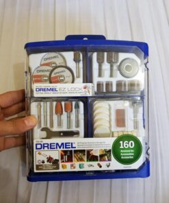 Dremel Rotary Tool Accessory Kit- 710-08- 160- EZ Lock Technology- 1/8 inch Shank- Cutting Bits, Polishing Wheel And Compound, Sanding Disc And Drum, Carving, Sharpening, And Engraving 160-Pieces 39 71zeWILBkdL