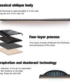 iStrap Leather Watch band -Alligator Grain Embossed Pattern Calfskin Replacement Strap-Stainless Steel Deployment Buckle with Push Buttons-Bracelet for Men Women-18mm 19mm 20mm 21mm 22mm 24mm Black/Tan Stitch-Silver 27 71zeZolQgDL