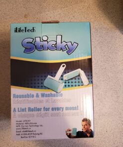 iLifeTech Reusable Sticky Picker Set Cleaner Lint Roller Pet Hair Remover Brush, Blue 4" Medium Set 38 71zf6wUHiAL