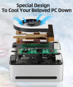 GenMachine Mini PC Windows 11, Mini PC Gaming, Small Desktop Computer, AMD Ryzen 7 5700U up to 4.3GHz, 16GB DDR4, 512GB SATA & M.2 NVMe for Office, Home, Design, Game use 10 71zfLBps4UL