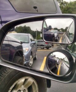 Total View 360 Wide Angle Universal Adjustable Blind Spot Mirror, Frameless Square Design, 2 Pack 28 71zfP5PLyL