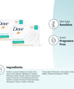 Dove Beauty Bar Gently Cleanses and Nourishes Sensitive Skin Effectively Washes Away Bacteria While Nourishing Your Skin, 3.75 oz (Pack of 16) 3.75 Ounce (Pack of 16) 44 71zgY0pZ7iL