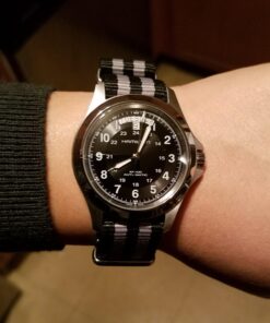 Hamilton Men's H64455533 Khaki King Series Stainless Steel Automatic Watch with Brown Leather Band 29 71zhyR7THgL