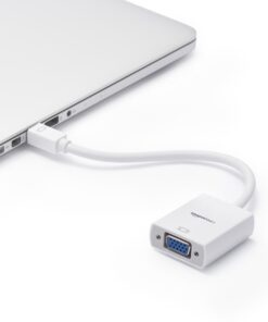 Amazon Basics Mini DisplayPort to VGA Monitor Adapter, White 1-Pack 25 71zhzHFI6L