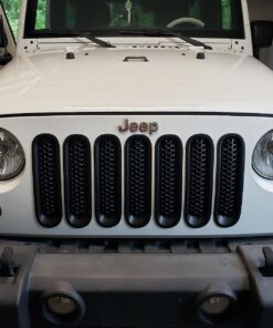 Hooke Road for Jeep Wrangler JK Grill Inserts, Matte Black Front Mesh Grille Cover Guard Clip-in for Jeep JK Wrangler & Wrangler Unlimited 2007-2018 Accessories 48 71zi1cBar0L