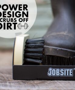 Jobsite The Original Boot Scrubber - All Weather Industrial Shoe Cleaner & Scraper Brush 1 Pack 26 71ziFWRlpzL