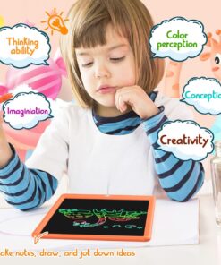 LCD Writing Tablet Doodle Board, Colorful Drawing Pad, Electronic Drawing Tablet, Drawing Pads,Travel Gifts for Kids Ages 3 4 5 6 7 8 Year Old Girls Boys (10.5 inch, Orange) 10.5 inch 11 71ziKqMIDFL