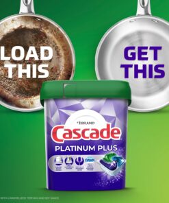 Cascade Platinum Plus ActionPacs Dishwasher Detergent Pods, Mountain, 62 Count Dishwasher Pods, Mountain Scent, 62 Count 25 71zidNdcohL