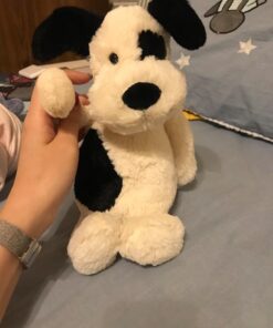 Jellycat Bashful Black and Cream Puppy Stuffed Animal, Medium, 12 inches Medium - 12" 30 71zignk6yHL