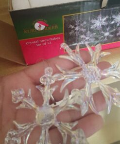 Kurt Adler C2683 2" Glass Iridescent Snowflake Ornaments, 12-Piece Set 46 71zivGdOpfL 1