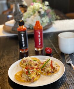 TRUFF Original Black Truffle Hot Sauce, Gourmet Hot Sauce with Ripe Chili Peppers, Black Truffle Oil, Agave Nectar, Unique Flavor Experience in a Bottle, 6 oz. 6 Ounce (Pack of 1) 43 71zjVLkBSfL