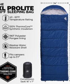 Tough Outdoors Sleeping Bags for Adults & Kids Sleeping Bags Girls Boys Teens - Camping Sleeping Bag for Backpacking- Cold Warm Weather & Summer Sleeping Bag - Lightweight Waterproof Compact Sleep Bag Adult Sleeping Bag - 40-60F Temperature Rating 26 71zk9l4HH2L