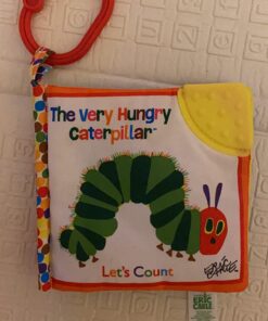 Let's Count Soft Book - World of Eric Carle the Very Hungry Caterpillar Baby on the Go Clip Teething Crinkle Soft Sensory Book for Babies, 5.25x5.25 Inch 44 71zkAX6HNWL