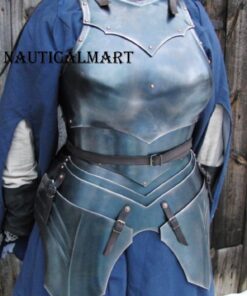 Nauticalmart Medieval Female Fantasy Dark Knight Armor Cuiasss Breastplate 18GA Steel Half Body Plate Armour Suit