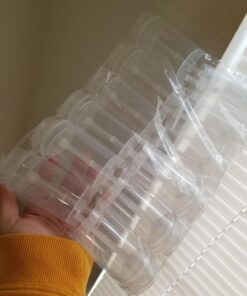 ASIBT Round Shape Clear Push-Up Cake Pop Shooter (Push Pops) Plastic Containers with Lids, Base & Sticks, Pack of 24 43 71zkyk9I4JL 1