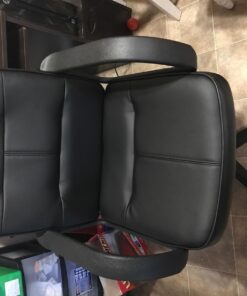 Flash Furniture Rider Mid-Back Black LeatherSoft Swivel Task Office Chair with Arms 34 71zlwh zsL