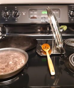 Yummy Sam Pot Lid Holder and Spoon Rest, Stainless Steel Utensils Lid Spoon Holder Ladle Rest Pot Lid Rack Shelf Stand Holder Multifunctional Storage Rack Stove Organizer (Silver) 47 71zm7bPMmL