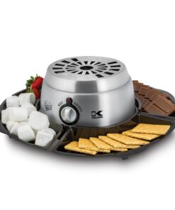 Kalorik 2-in-1 Smores Maker, with Chocolate Treat Fondue Melt Feature, Includes Fork and Tray Set, Stainless Steel Silver 9 71zmXyvhj2L
